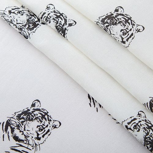 Батист 003-20029 теплый белый принтованный