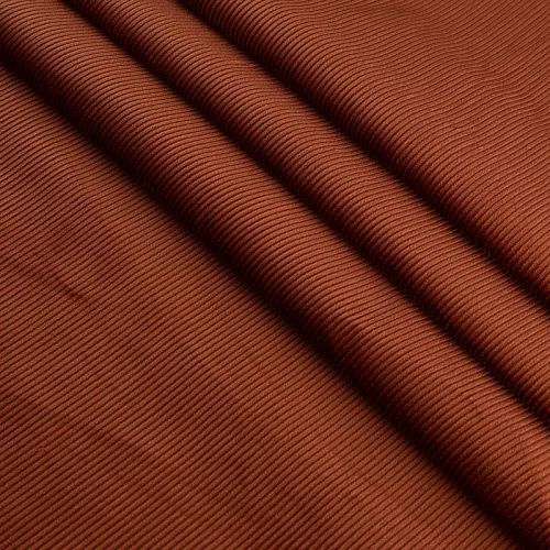 Вельвет стрейч 008-20776 вяленая хурма однотонный