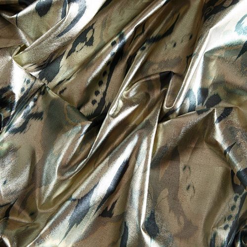 Коттон c напылением Cavalli 063-14892 серебристо-зеленый