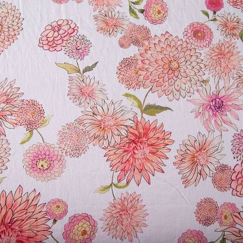 Батист 003-19923 белый принтованный