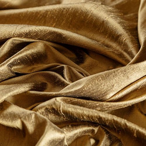 Дикий шелк 016-04745 темное золото однотонный