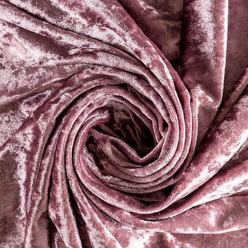 Бархат крэш К33-659 розовый антик однотонный