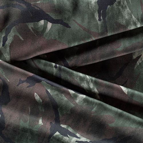 Вискоза 009-00898 хаки принтованный