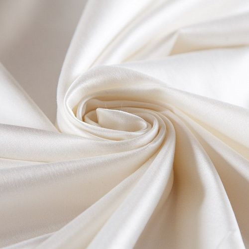 Сатин стрейч 001-16377 айвори однотонный