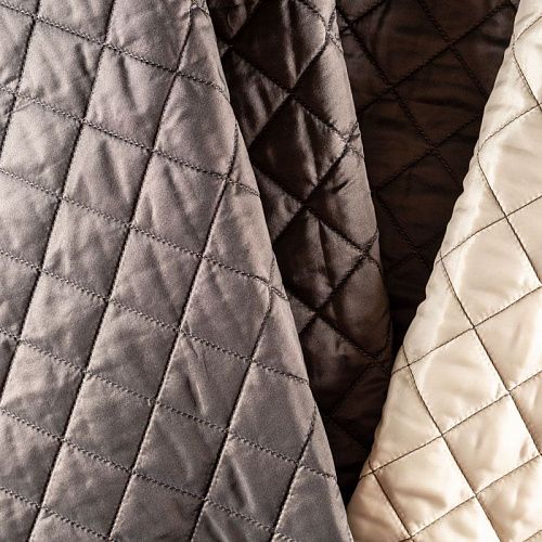 Ткань курточная с вышивкой К20-319 темно-коричневый