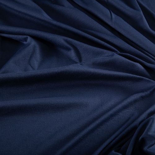 Трикотаж 056-20386 темно-синий однотонный