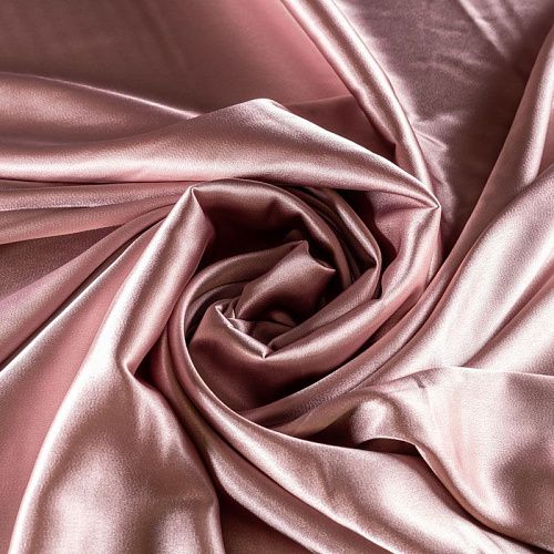 Креп-сатин К33-396 розовый антик однотонный
