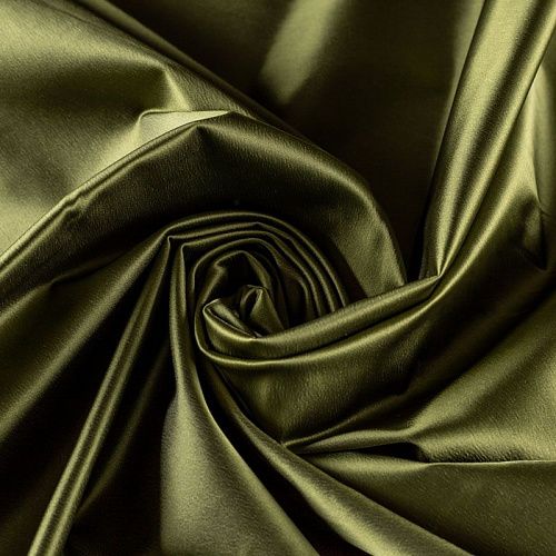 Атлас ватуссо К4-642 зеленый хаки однотонный