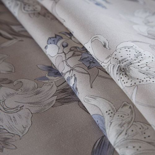 Ткань портьерная H-280 см 19-02-15867 белый песок принтованный