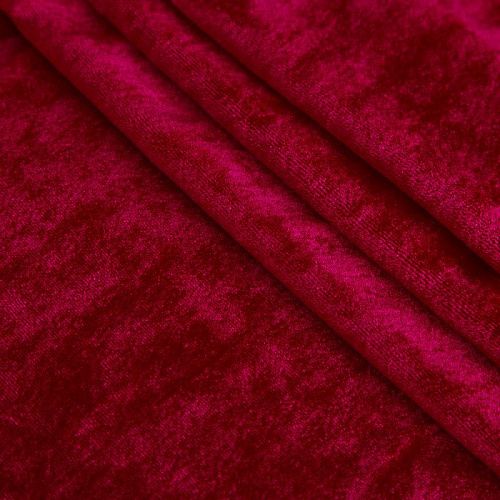Бархат шелковый 002-17704 красный однотонный