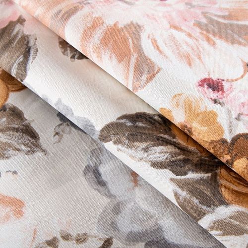 Ткань с водо- и грязеотталкивающей пропиткой 22-02-20741 молочный принтованный