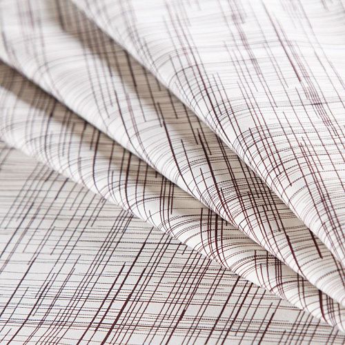 Жаккард стрейч 017-12558 молочно-шоколадный принтованный