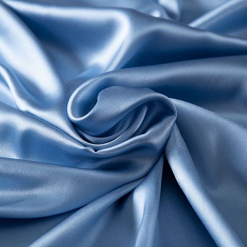 Шелк натуральный стрейч 064-20177 голубой
