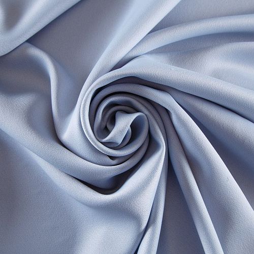 Креп кади 001-12060 разбеленный голубой однотонный