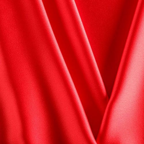 Сатин 001-07001 ярко-красный однотонный