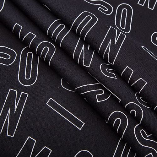 Футер 3-х нитка Moschino 062-19296 черный принтованный