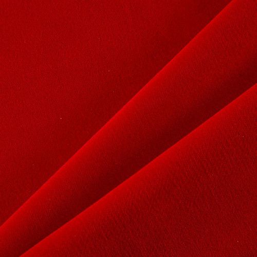 Ткань портьерная негорючая бархат 09-02-13727 красный однотонный