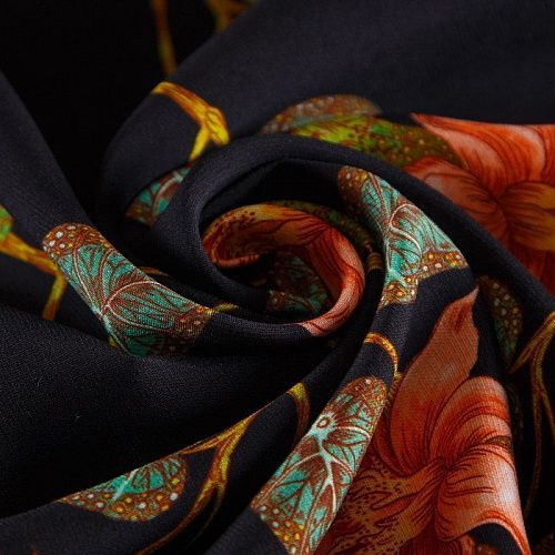 Вискоза 009-16550 черный принтованный