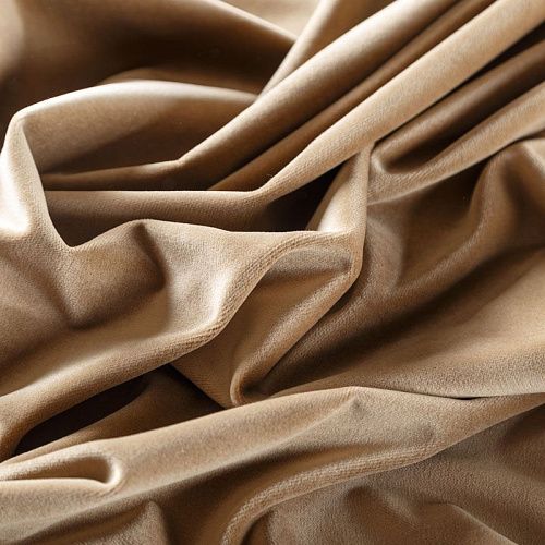 Бархат 002-06322 бежевый однотонный