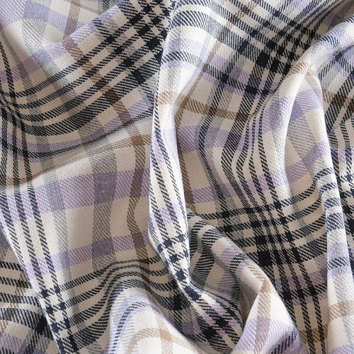 Ткань костюмная 025-11755 клетка сиреневый