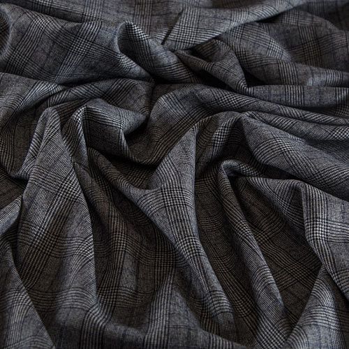 Ткань костюмная 025-14657 серый принтованный