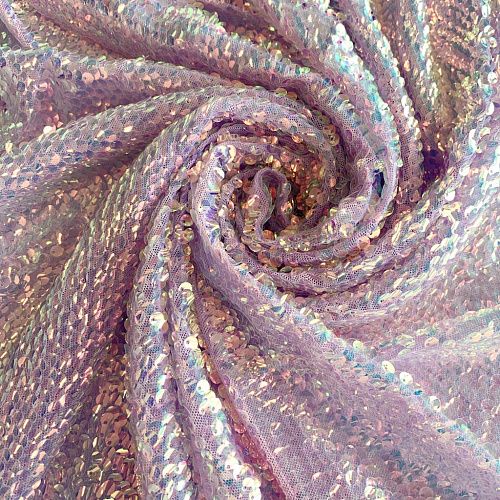 Сетка с пайетками К33-646 сиреневый