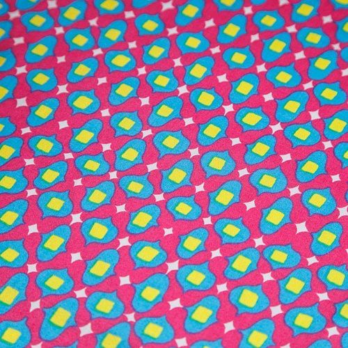 Сатин-коттон стрейч 063-12323 розовый принтованный