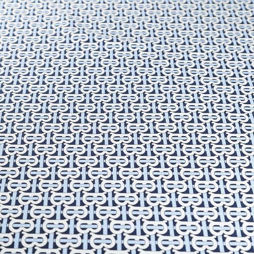 Футер 3-х нитка 062-06263 темно-синий принтованный