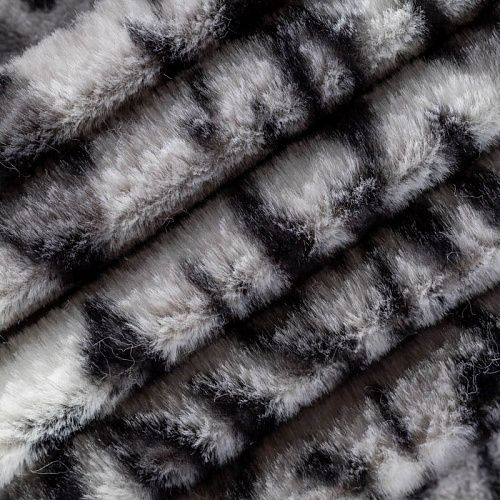 Мех искусственный К26-515 серый принтованный