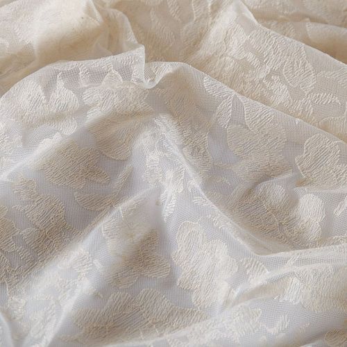 Сетка с вышивкой 050-16491 сливочный