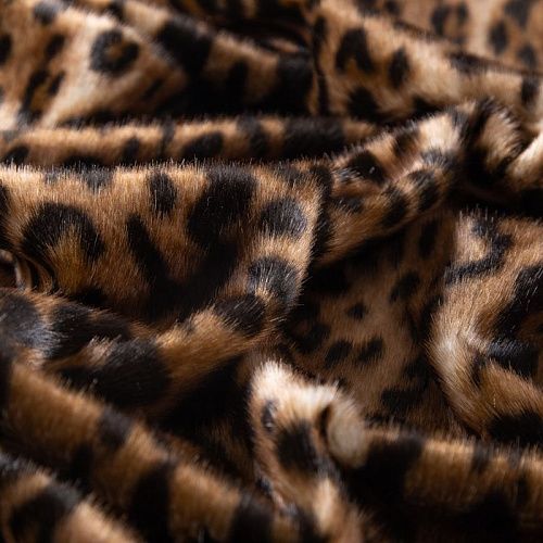 Мех искусственный Gucci 037-19610 коричневый принтованный