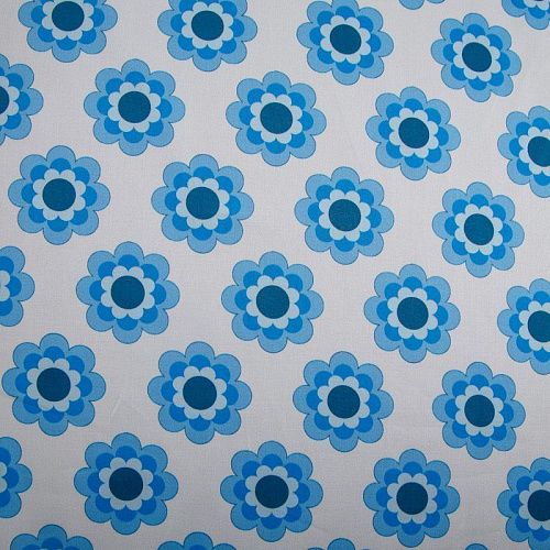 Сатин-коттон стрейч 063-16299 белый принтованный