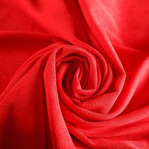 Вельвет стрейч 008-06961 красный однотонный