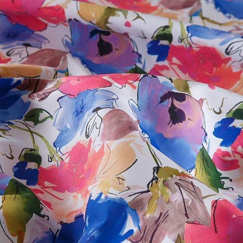 Ткань плащевая 042-16981 белый принтованный