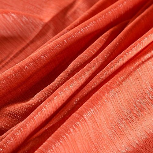 Шифон-жатка с люрексом 068-07207 терракотовый однотонный