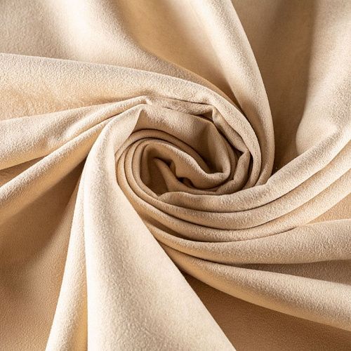 Замша портьерная 13-02-00464 теплый песочный однотонный