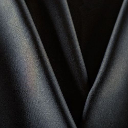 Атлас ватуссо К1-1075 черный однотонный