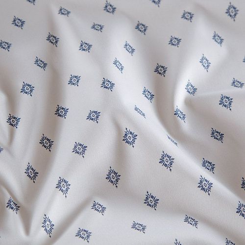 Сатин-коттон стрейч 063-17023 белый принтованный