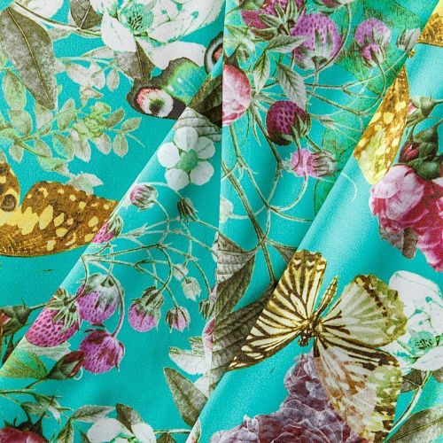 Лайкра 005-05962 зеленый принтованный