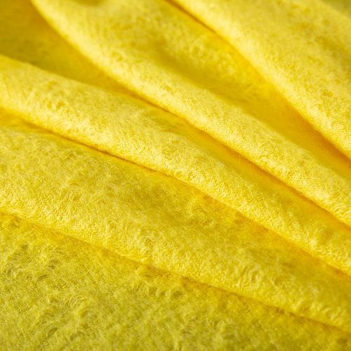 Трикотаж вязаный 056-19947 ярко-желтый однотонный