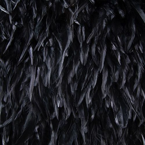 Сетка с пайетками и пером 050-19782 черный