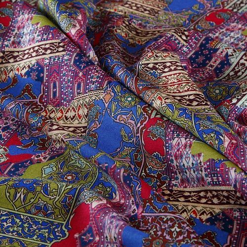 Шерсть стрейч плательная Etro 066-19114 синий мультиколор