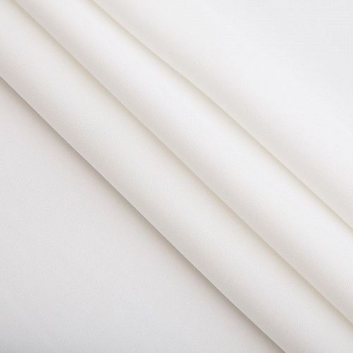 Креп 026-18686 теплый белый однотонный