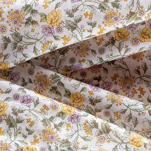 Батист 003-00886 молочный принтованный