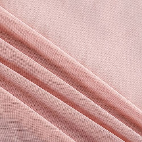 Сетка трикотажная 050-01881 пудрово-розовый однотонный