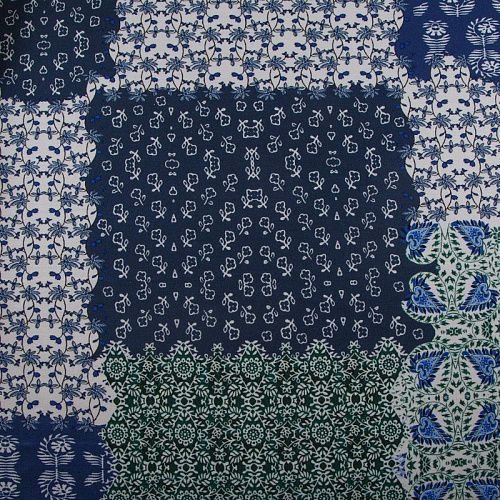 Трикотаж 056-16323 синий принтованный