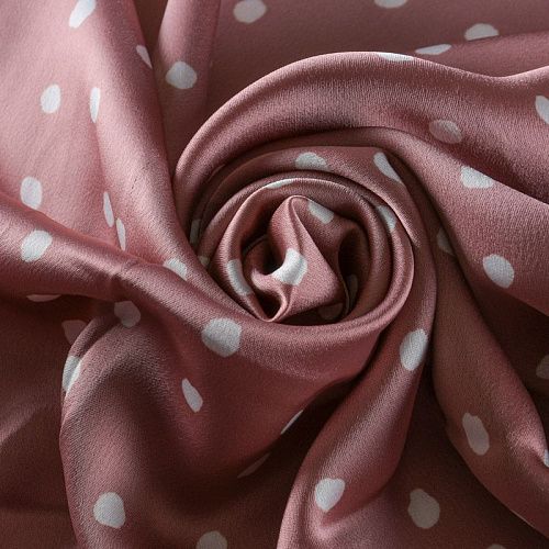 Креп-атлас 001-11925 пудрово-розовый принтованный