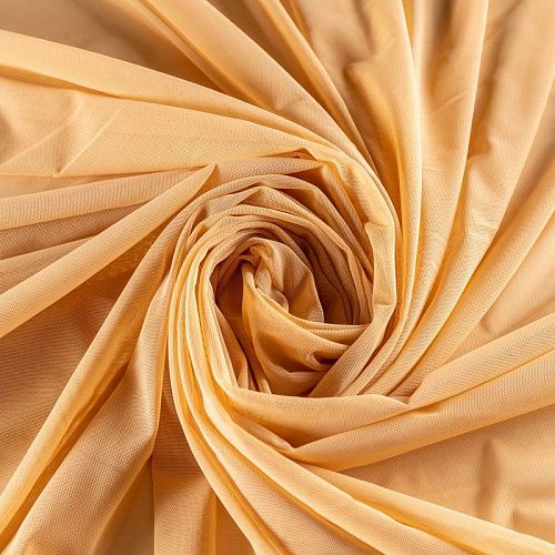 Сетка трикотажная К33-172 золотисто-бежевый однотонный