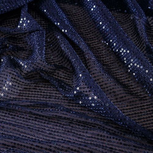 Пайетки на сетке 055-17899 сапфировый 