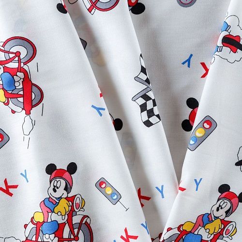 Штапель 069-08252 белый принтованный